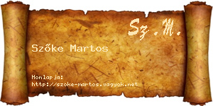Szőke Martos névjegykártya